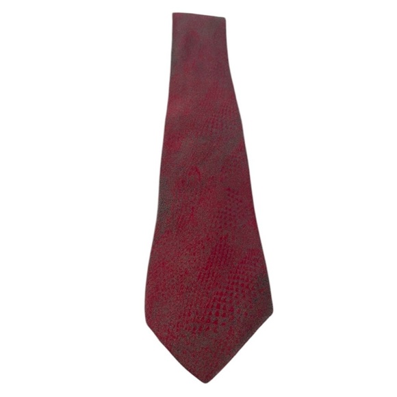 Pierre Balmain Silk Elegant Red Patterned Tie - Picture 3 of 11